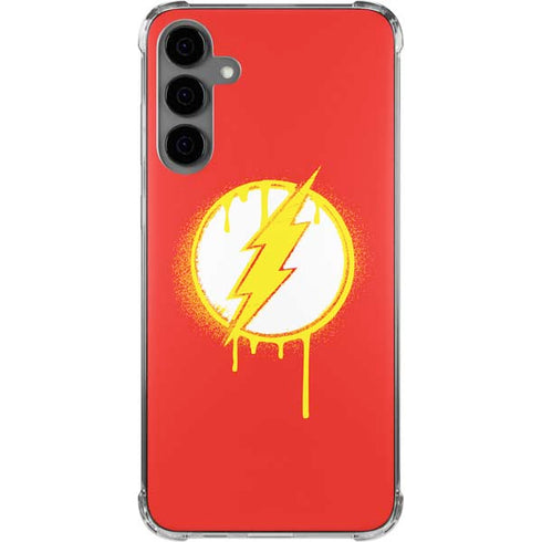 DC Comics The Flash Emblem Drip Galaxy S24 Plus Clear Case