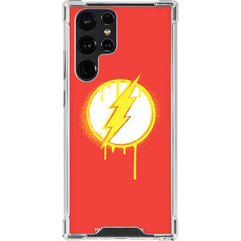DC Comics The Flash Emblem Drip Galaxy S24 Ultra Clear Case