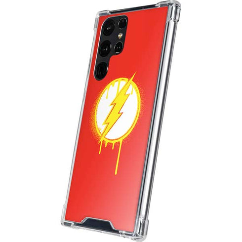 DC Comics The Flash Emblem Drip Galaxy S24 Ultra Clear Case