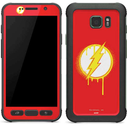 DC Comics The Flash Emblem Drip Galaxy S7 Active Skin