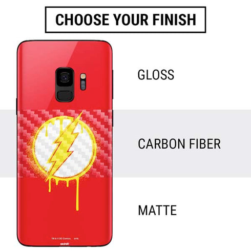 DC Comics The Flash Emblem Drip Galaxy S9 Skin