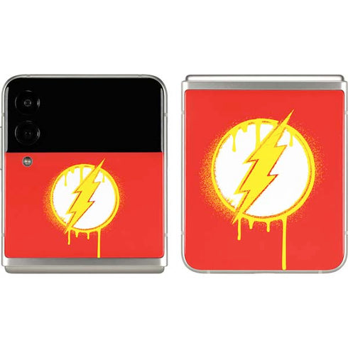 DC Comics The Flash Emblem Drip Galaxy Z Flip3 5G Skin