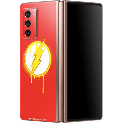 DC Comics The Flash Emblem Drip Galaxy Z Fold2 5G Skin