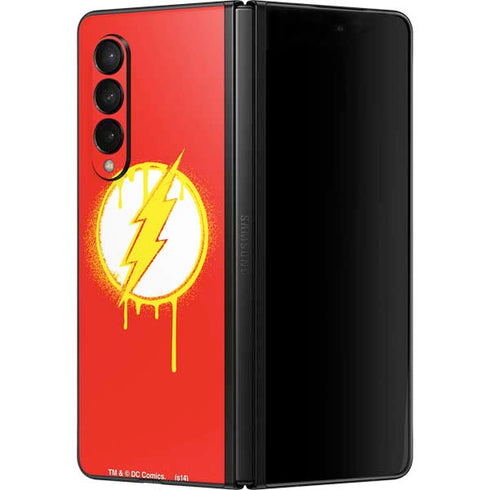 DC Comics The Flash Emblem Drip Galaxy Z Fold3 5G Skin