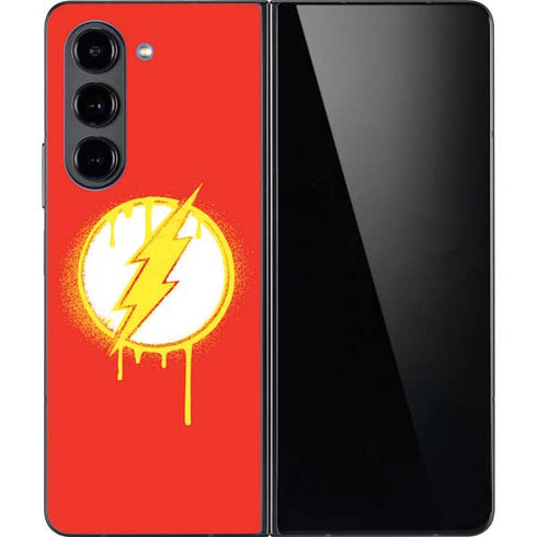 DC Comics The Flash Emblem Drip Galaxy Z Fold5 5G Skin
