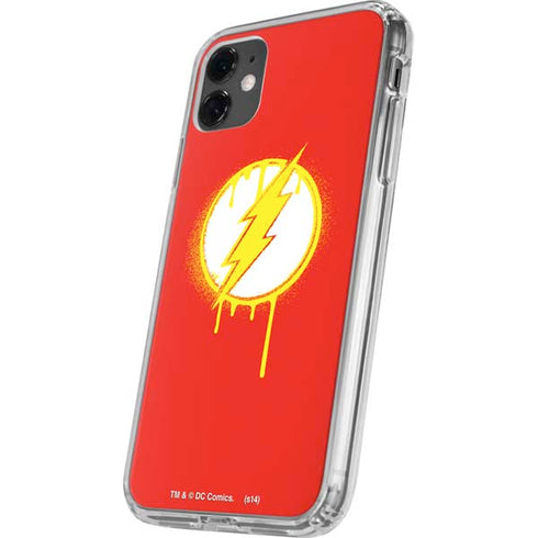 DC Comics The Flash Emblem Drip iPhone 11 Clear Case