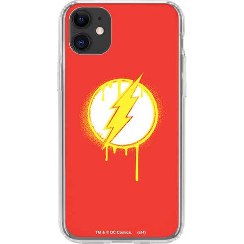 DC Comics The Flash Emblem Drip iPhone 11 Clear Case