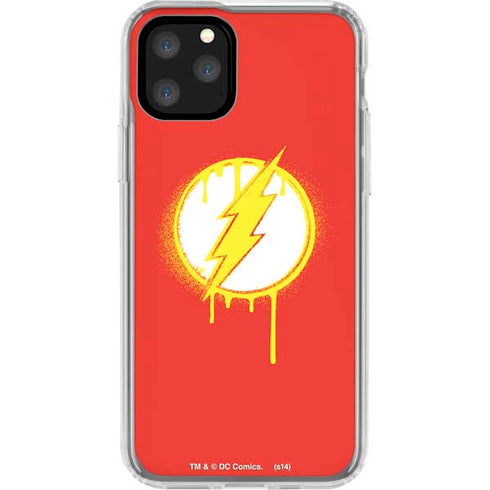 DC Comics The Flash Emblem Drip iPhone 11 Pro Clear Case