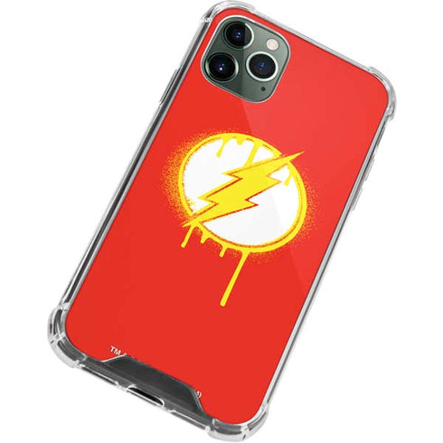DC Comics The Flash Emblem Drip iPhone 11 Pro Max Clear Case