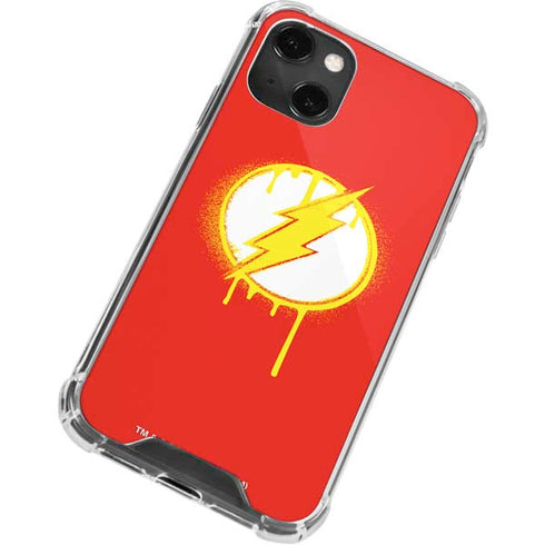 DC Comics The Flash Emblem Drip iPhone 13 Mini Clear Case