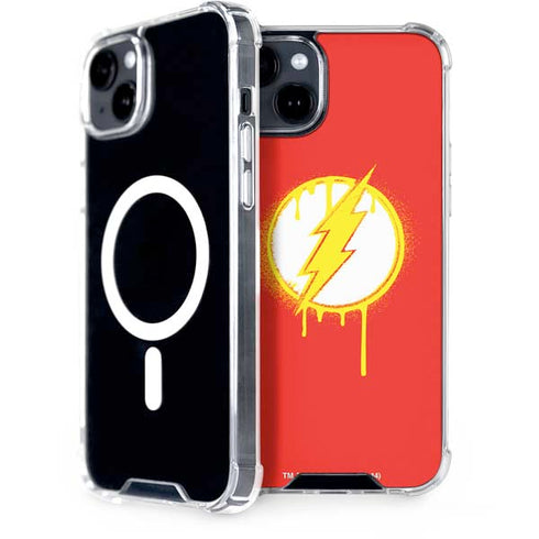 DC Comics The Flash Emblem Drip iPhone 15 Plus MagSafe Case
