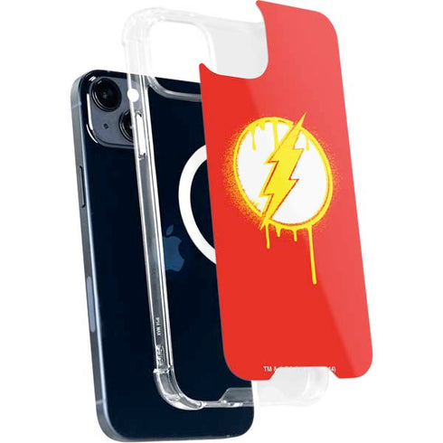 DC Comics The Flash Emblem Drip iPhone 15 Plus MagSafe Case