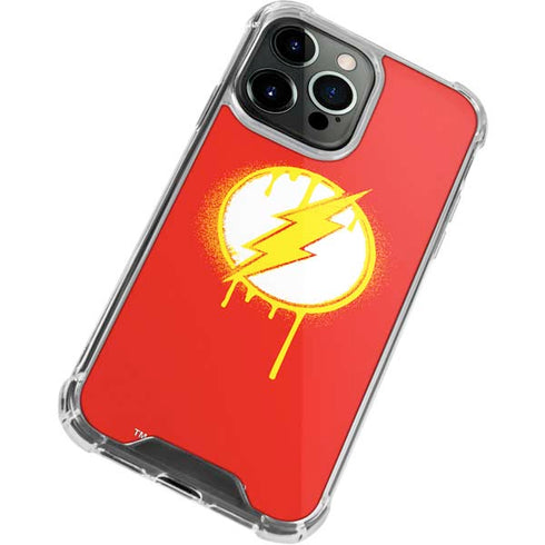 DC Comics The Flash Emblem Drip iPhone 15 Pro Clear Case