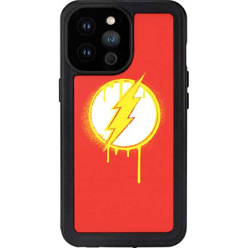 DC Comics The Flash Emblem Drip iPhone 14 Pro Max Waterproof Case