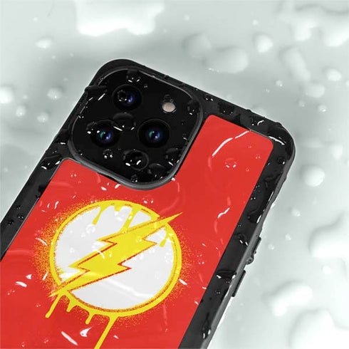 DC Comics The Flash Emblem Drip iPhone 14 Pro Max Waterproof Case