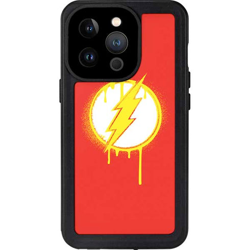 DC Comics The Flash Emblem Drip iPhone 15 Pro Waterproof Case