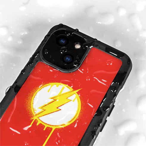 DC Comics The Flash Emblem Drip iPhone 15 Waterproof Case