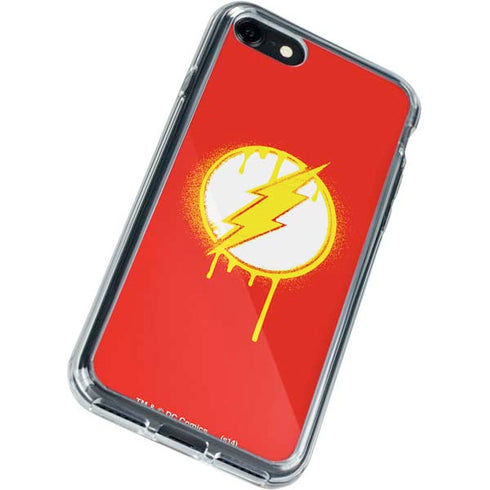 DC Comics The Flash Emblem Drip iPhone SE (2nd & 3rd Gen) Clear Case
