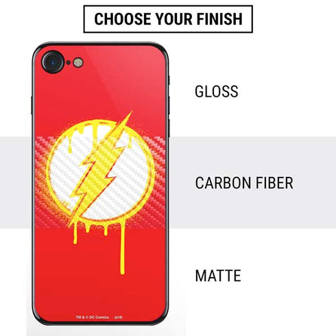 DC Comics The Flash Emblem Drip iPhone SE (2nd & 3rd Gen) Skin