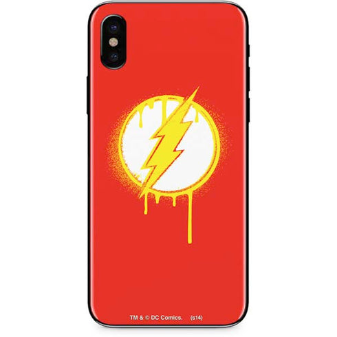 DC Comics The Flash Emblem Drip iPhone X Skin