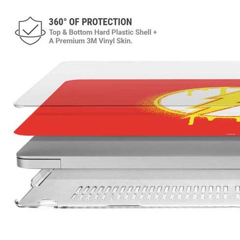 DC Comics The Flash Emblem Drip MacBook Air 15in (2023-2025) Case plus Skin