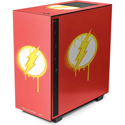 DC Comics The Flash Emblem Drip NZXT H510 Compact ATX Mid-Tower Case Skin