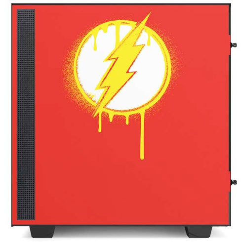 DC Comics The Flash Emblem Drip NZXT H510 Compact ATX Mid-Tower Case Skin