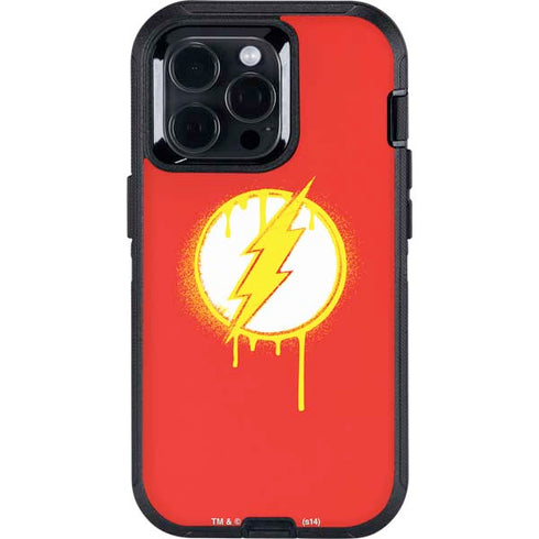 DC Comics The Flash Emblem Drip Otterbox Defender iPhone Skin