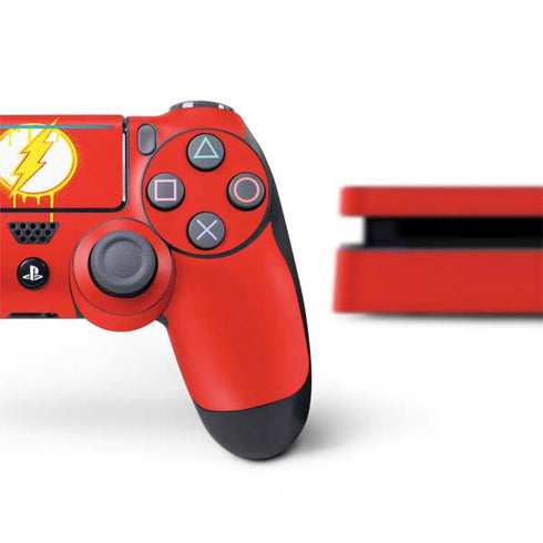 DC Comics The Flash Emblem Drip PS4 Slim Bundle Skin
