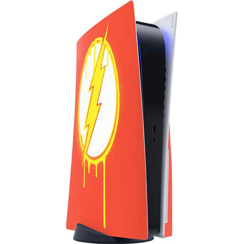 DC Comics The Flash Emblem Drip PS5 Console Skin