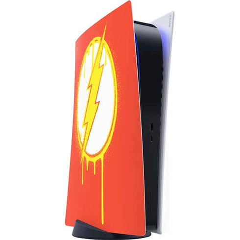DC Comics The Flash Emblem Drip PS5 Digital Edition Console Skin