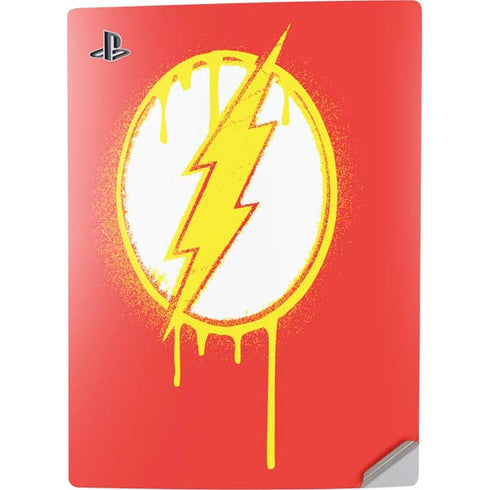 DC Comics The Flash Emblem Drip PS5 Digital Edition Console Skin