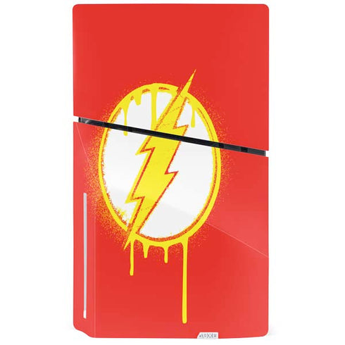 DC Comics The Flash Emblem Drip PS5 Slim Disk Bundle Skin