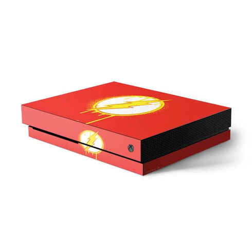 DC Comics The Flash Emblem Drip Xbox One X Console Skin