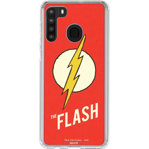 DC Comics The Flash Classic Emblem Galaxy A21 Clear Case