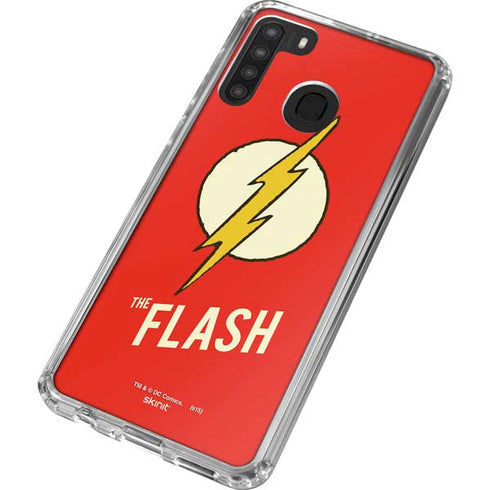 DC Comics The Flash Classic Emblem Galaxy A21 Clear Case