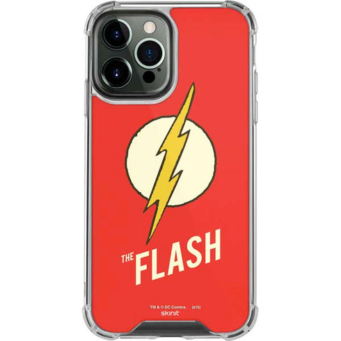 DC Comics The Flash Classic Emblem iPhone 14 Pro Max Clear Case