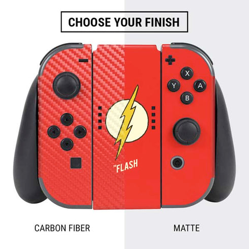 DC Comics The Flash Classic Emblem Nintendo Switch Bundle Skin