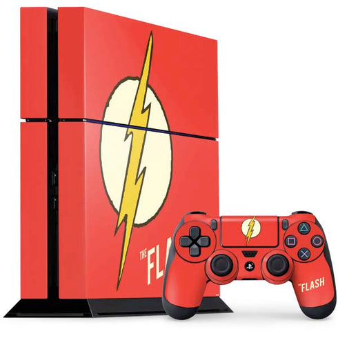 DC Comics The Flash Classic Emblem PS4 Console and Controller Bundle Skin