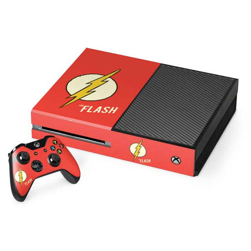 DC Comics The Flash Classic Emblem Xbox One Console and Controller Bundle Skin