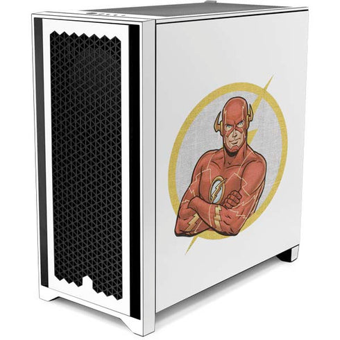 DC Comics The Flash Folded Arms Pose Corsair 4000D Tempered Glass Mid-Tower ATX Case Skin