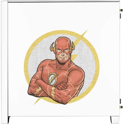 DC Comics The Flash Folded Arms Pose Corsair 4000D Tempered Glass Mid-Tower ATX Case Skin