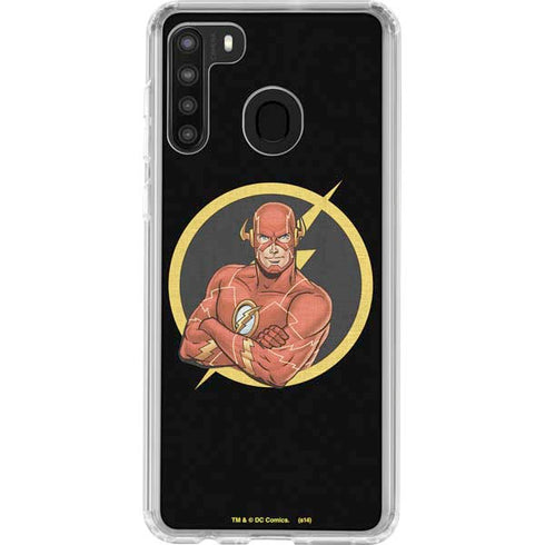 DC Comics The Flash Folded Arms Pose Galaxy A21 Clear Case