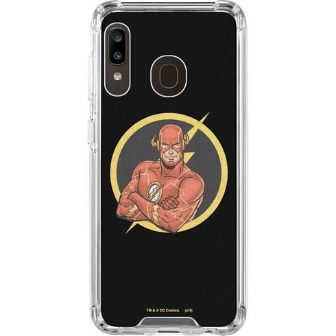 DC Comics The Flash Folded Arms Pose Galaxy A30 Clear Case