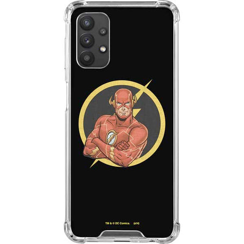DC Comics The Flash Folded Arms Pose Galaxy A32 5G Clear Case