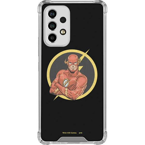 DC Comics The Flash Folded Arms Pose Galaxy A53 5G Clear Case