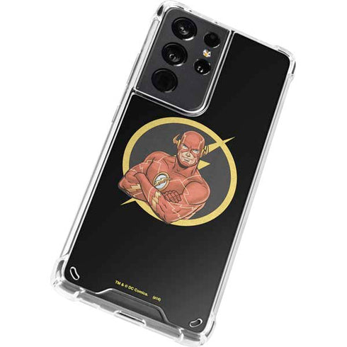 DC Comics The Flash Folded Arms Pose Galaxy S21 Ultra 5G Clear Case