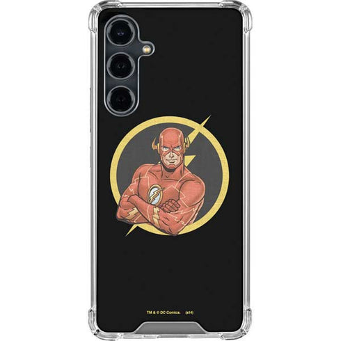 DC Comics The Flash Folded Arms Pose Galaxy S23 FE Clear Case