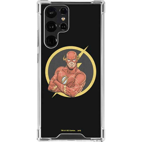DC Comics The Flash Folded Arms Pose Galaxy S24 Ultra Clear Case