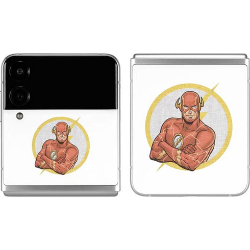 DC Comics The Flash Folded Arms Pose Galaxy Z Flip4 5G Skin